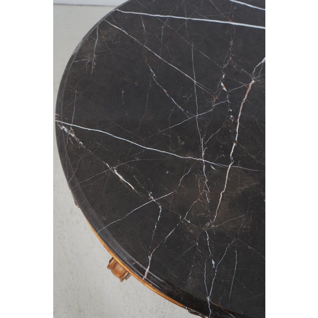 Century Round Marble Top French Empire Center Table For Sale - Image 14 of 18