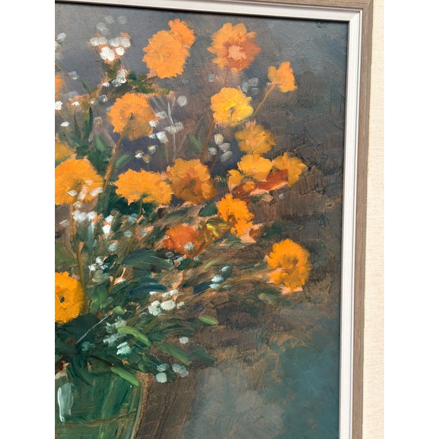 Arne Ericson, Floral Still Life, 1967, Oil Painting on Panel, Framed For Sale - Image 7 of 18