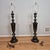 Metal Mid-20th Century Signed Japanese Oversized Etched Bronze Table Lamps W/ Original Hand Painted Shades, a Pair For Sale - Image 7 of 13