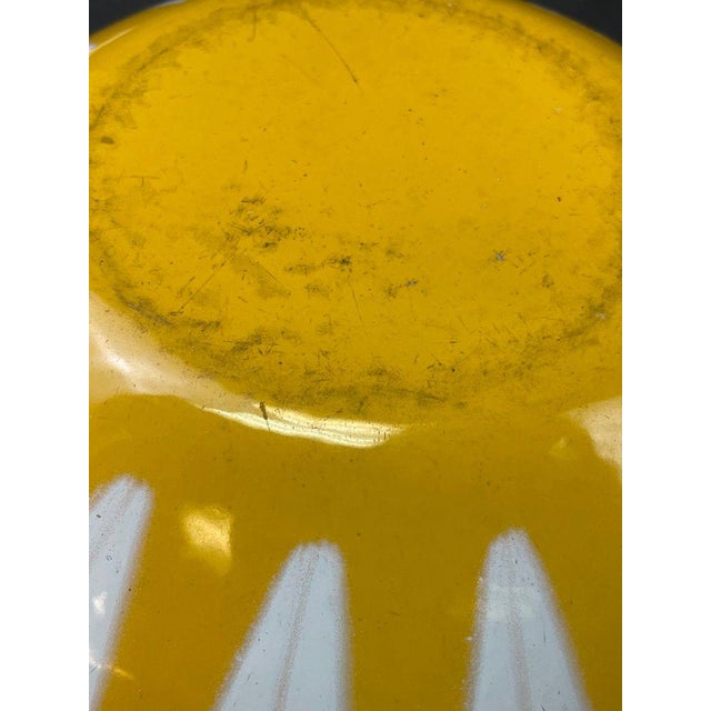 Mid-Century Modern Yellow Enamel Nesting Bowl Set Vintage MCM Kitchen For Sale - Image 4 of 5