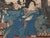 Japanese Woodblock Utagawa Kunisada Framed Wood Gold Gilt Antique Bijin Cherry Blossom Floral Kimono Sake For Sale - Image 4 of 17