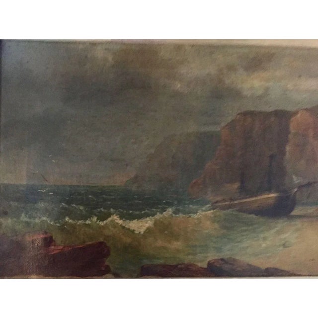 19th Century George Loring Brown Shipwreck in Rough Sea Oil on Canvas Painting For Sale In New York - Image 6 of 10