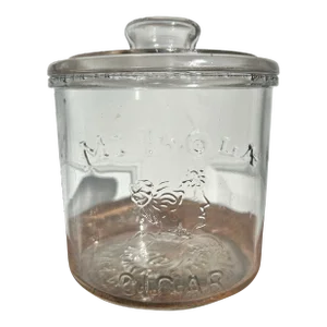 Mid 20th Century Glass “Mi Lola” Cigar Jar