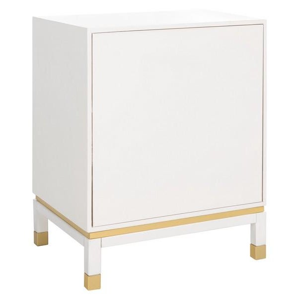 Refined Yet Glamorous, This Accent Table Elegantly Eye-Catching Without Being Ostentatious. It’S Clean White Wood Frame Is...