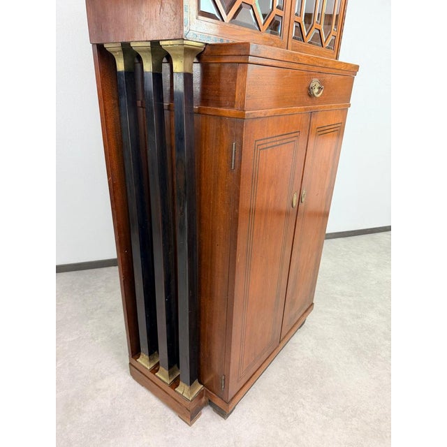 Secessionist Geometric Vitrine Cabinet from August Ungethüm, 1890s For Sale - Image 11 of 18