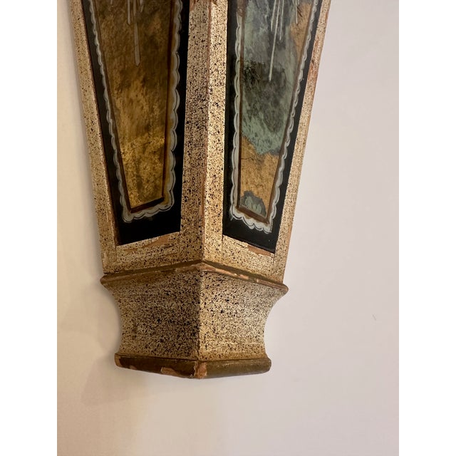 Eglomise & Wood Antique Wall Brackets -A Pair For Sale - Image 10 of 11