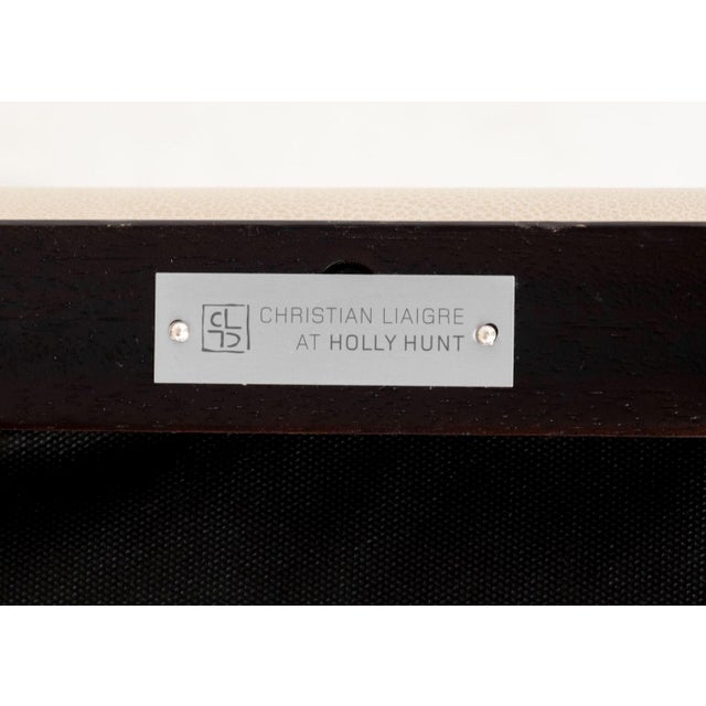 Beige Christian Liaigre X Holly Hunt Leather Chairs, Pr. For Sale - Image 8 of 9