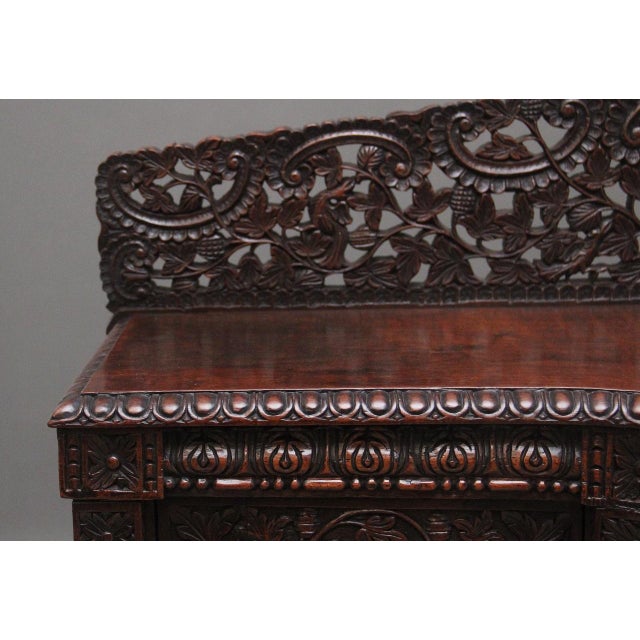 Brown Antique Anglo-Indian Carved Cabinet, 1860 For Sale - Image 8 of 18