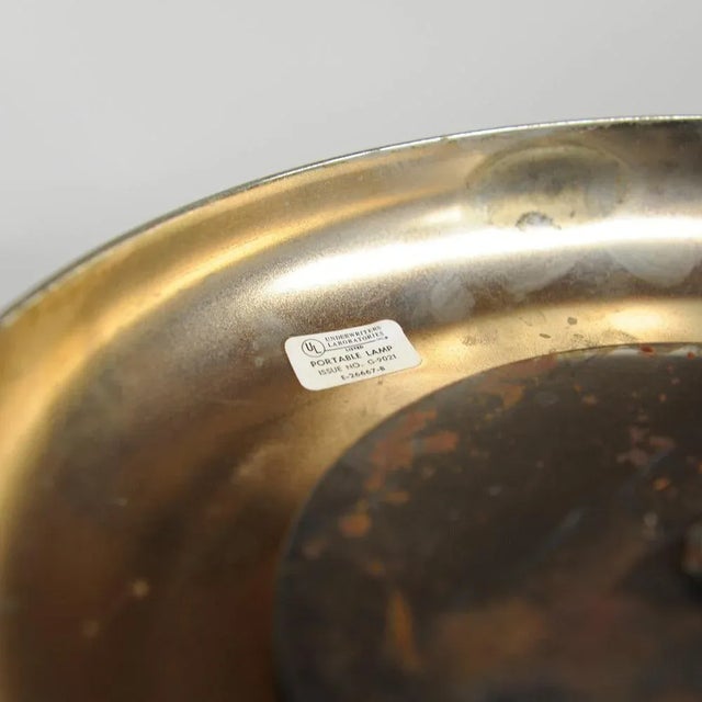 Gold Brass-Plated Adjustable 3-Spot Floor Lamp attributed to Underwriters Laboratories, 1980s For Sale - Image 8 of 9