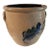 19th C Decorated Stoneware Crock With Flower For Sale