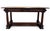 John Richard European Crossroads library table or console table. Features a striking faux-plank tabletop with an...