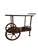 Vintage English Mahogany Tea & Bar Cart With Turned Wheels, Circa 1940s–50s For Sale - Image 4 of 7