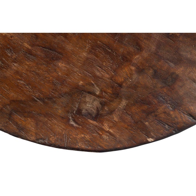 Late 20th Century Three Circle Design Elm Coffee Table For Sale - Image 5 of 7