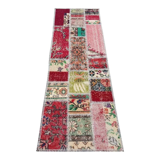 Vintage Striped Turkish Runner Rug For Sale