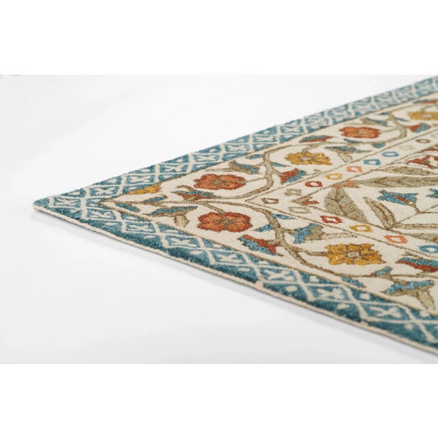 2020s Momeni Cotswold Floral Blue Hand Tufted Area Rug 2' X 3' For Sale - Image 5 of 8