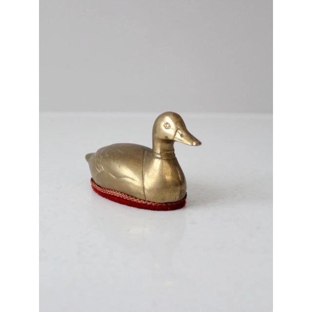 Metal Mid Century Brass Duck Lint Brush For Sale - Image 7 of 11