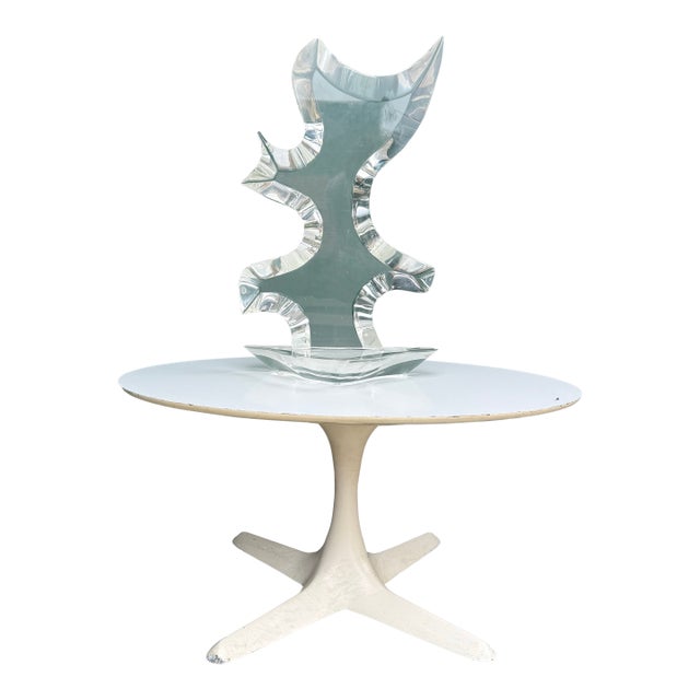 Midcentury Lucite Abstract Sculpture Bird by Hivo Van Teal For Sale