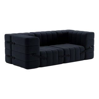Two-Seater Modular Sofa with Armrests in Jet Fabric by Ambivalenz, Set of 7 For Sale