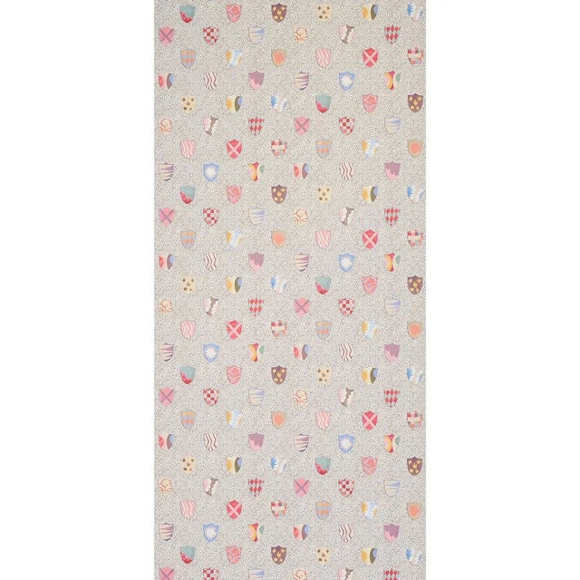 A delightful mid-scale wallpaper designed by Happy Menocal, Heraldic breathes new life and levity into an ancient...