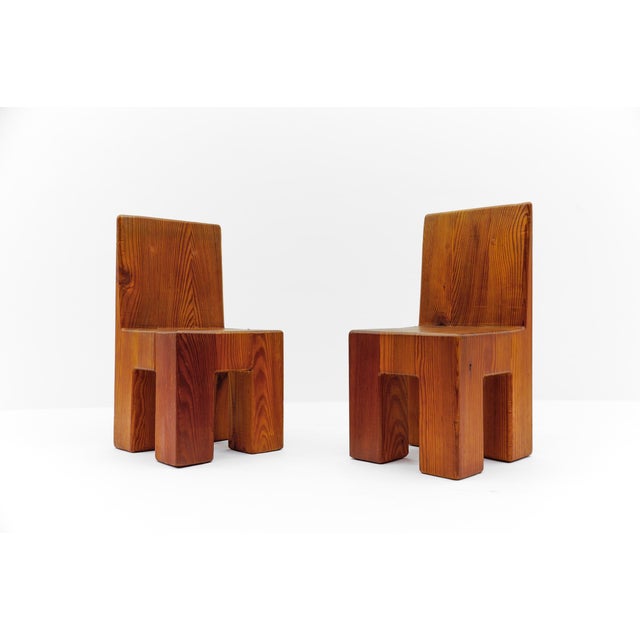 1960s Vintage Scandinavian Children's Dinner Set in Pine, 1960s, Set of 5 For Sale - Image 5 of 18