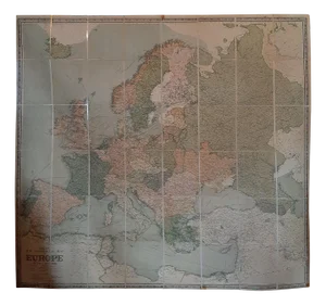 Large Wall Map of Europe by George Philip & Son, 1920