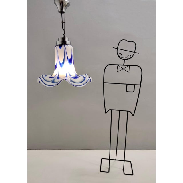 Postmodern Vintage Italian Murano Glass Bell Pendant from Mazzega, 1970s For Sale - Image 3 of 16