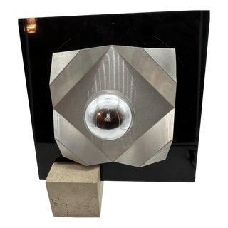 Travertine Table Lamp attributed to Fratelli Manelli, 1970s For Sale