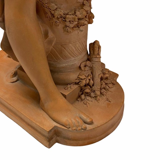 Very fine quality French 19 century Mother and Child Terracotta Sculpture Signed Rougelet ( Benoît. Benoît (Benedict)...