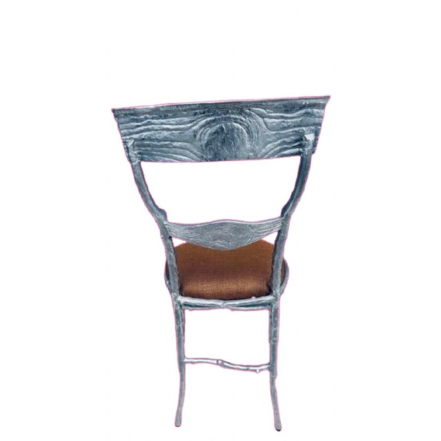 Michael Aram Michael Aram “ Enchanted Forest” Accent Pewter Chair For Sale - Image 4 of 10