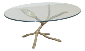 Brass Leaf Table by Jacques Duval Brasseuer, 1970s