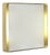 Rectangular Gilt Metal Mirror, 1970s For Sale