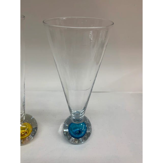 Vintage Pilsner Glass Controlled Bubble Base a Pair Chairish