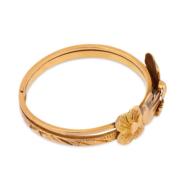 19th Century Victorian 18k Yellow Gold Fede Ring, Size 7 For Sale In Los Angeles - Image 6 of 6