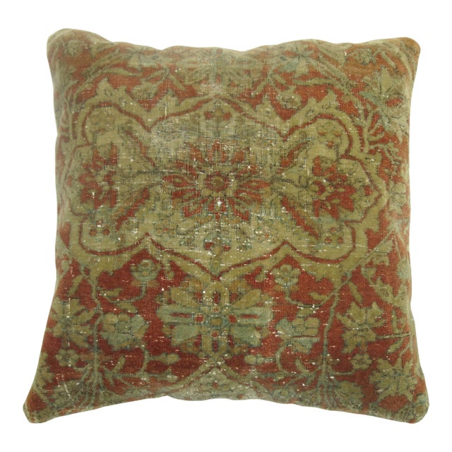 Zabihi Collection Exquisite Mohtasham Kashan Rug Pillow For Sale