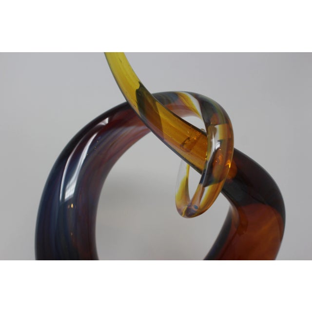 Murano Curl Ribbon Sculpture From Murano For Sale - Image 4 of 6