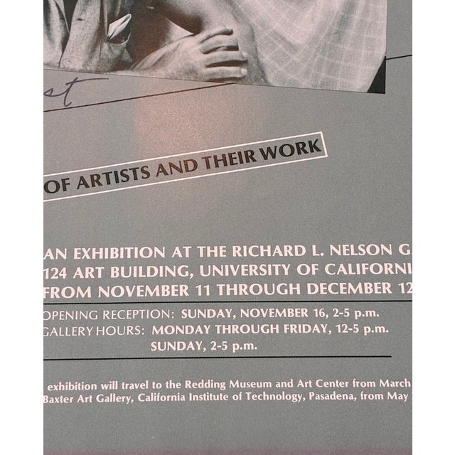 Gray Rare Vintage "The Siegriests a Family of Artists" Lundy Siegriest Hand-Signed Exhibition Poster 1980 For Sale - Image 8 of 10