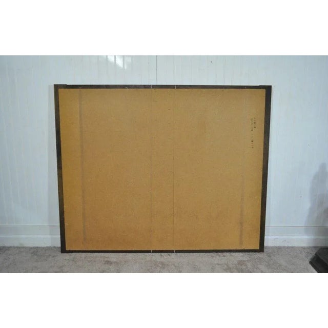 Lane Brutalist Cubist Vintage Mid Century Modern Walnut Rectangular Mirror For Sale - Image 10 of 11