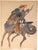 Japanese Framed Vintage Japanese Warrior on Horseback For Sale - Image 3 of 5