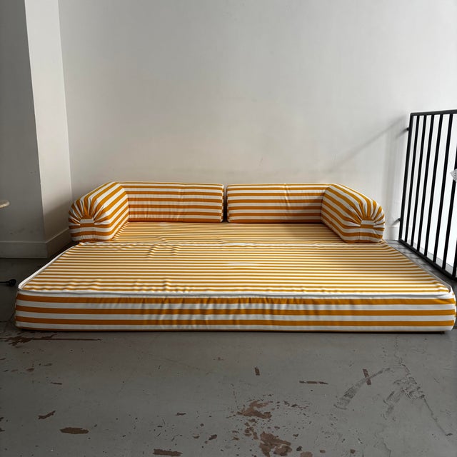 Vintage Yellow and White Sofa Bed from Ikea, 1980 For Sale - Image 7 of 10