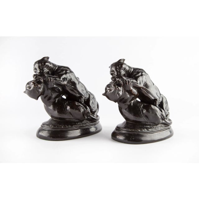 Kronheim and Oldenbusch Fighting Mountain Lion Bookends For Sale - Image 12 of 12