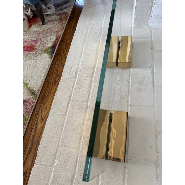 John Lyle Pair of Polished Bronze Block Fire Screen Bases For Sale - Image 10 of 12