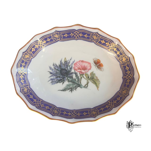 Hollywood Regency Vintage Mottahedah Merian Service Collection Porcelain Trinket Dish For Sale - Image 3 of 6