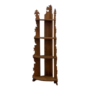 1970s Vintage Style Corner Bookshelf