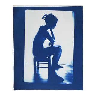 Vintage Eric Weller Nude in Blue Photograph For Sale