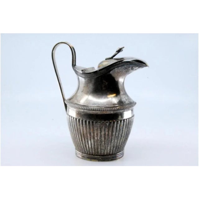 Fluted Silver Milk Jug For Sale - Image 3 of 11