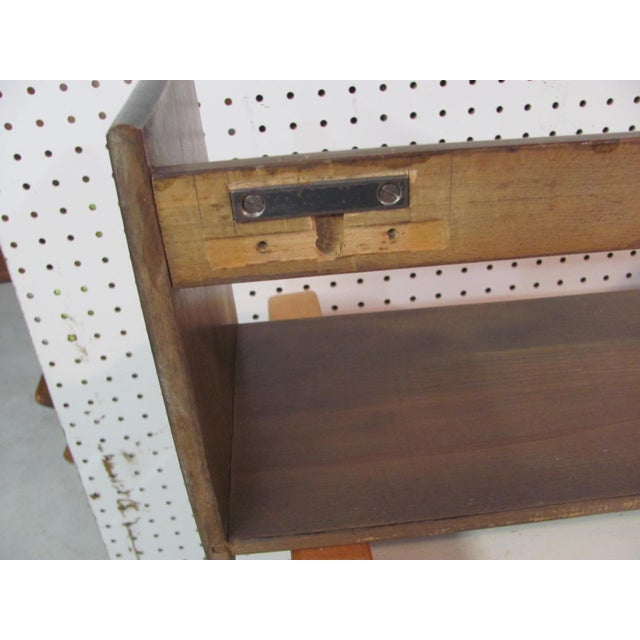 Brown Hans J. Werner for Ry Mobler Floating Bookshelf Dark Stained Wood 1950s Danish Modern For Sale - Image 8 of 11