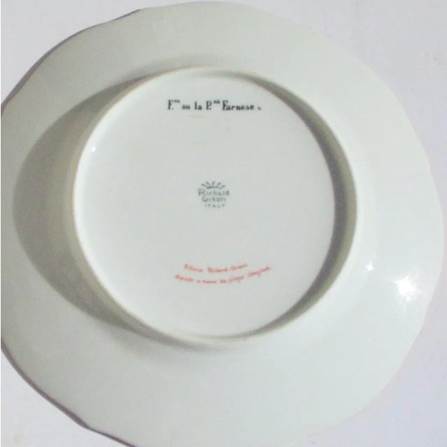 Ceramic Vintage Richard Ginori Fountains of Rome Limited Production Plates- Set of 4 For Sale - Image 7 of 13