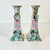 Chinoiserie 1980s Vintage Chinoiserie Boho Chic Hollywood Regency Peony Candleholders - A Pair. For Sale - Image 3 of 10