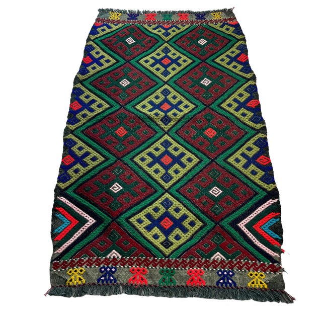 Small Turkish Traditional Kilim Rug For Sale - Image 4 of 11