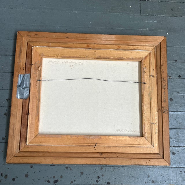 1990s 1990’s Original Abstract Modernist Still Life Painting in Vintage Frame For Sale - Image 5 of 5